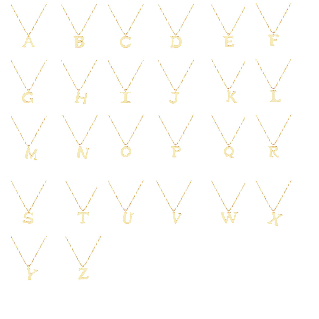 H - Letter Name Necklace Initial Necklace
